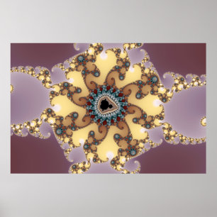 Atom- partikel - Fractalaffisch Poster