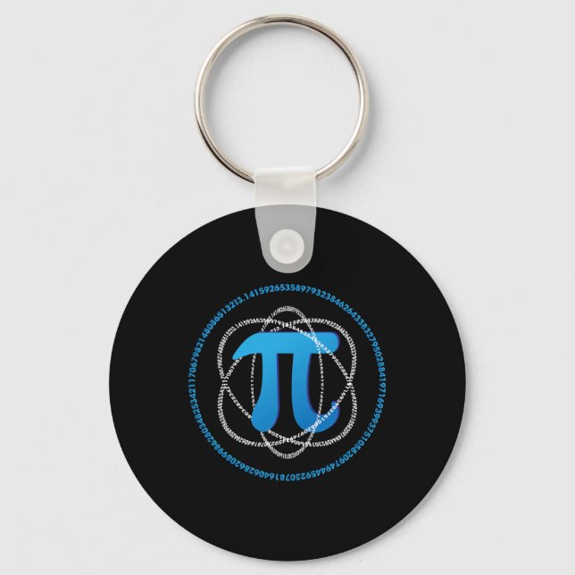 Atom Pi Day Math Science Älskare Gift Nyckelring (Framsida)