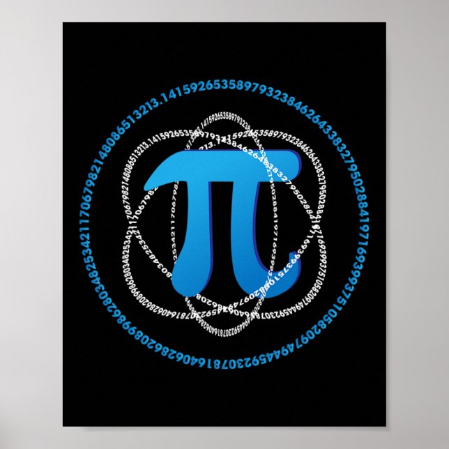 Atom Pi Day Math Science Älskare Gift Poster (Framsidan)