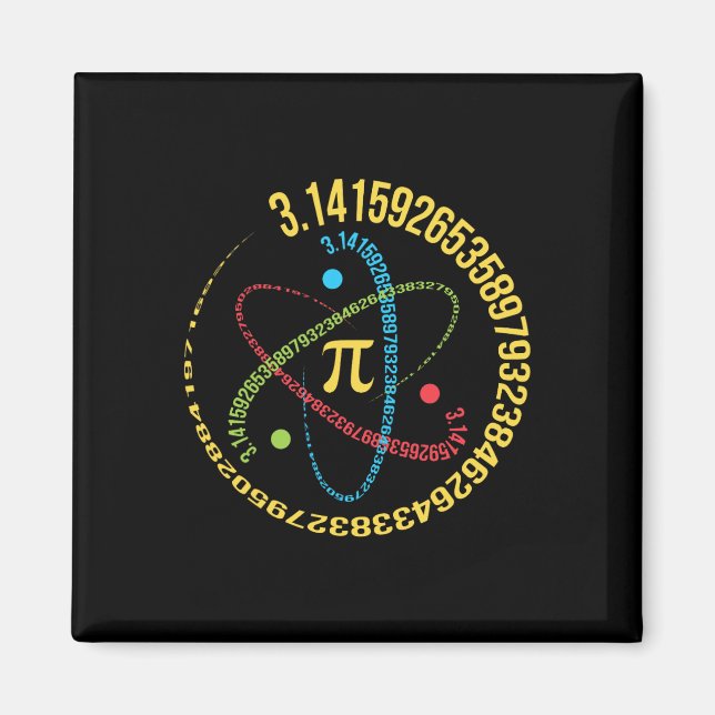 Atom Pi Math Science Stem Gifts 3.14 Pi Day Magnet (Framsidan)