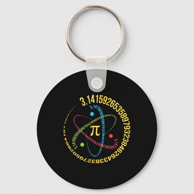 Atom Pi Math Science Stem Gifts 3.14 Pi Day Nyckelring (Framsida)