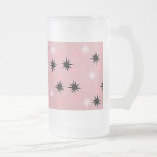 Atom- rosa Starbursts frostad Glass mugg