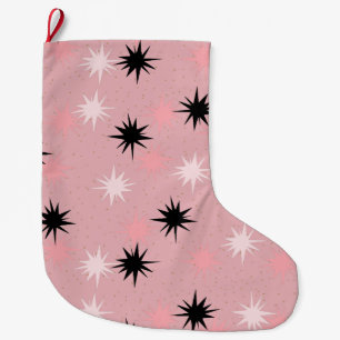 Atom- rosa Starbursts julstrumpa