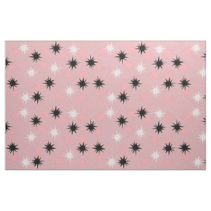 Atom- rosa Starbursts kammat bomullstyg Tyg