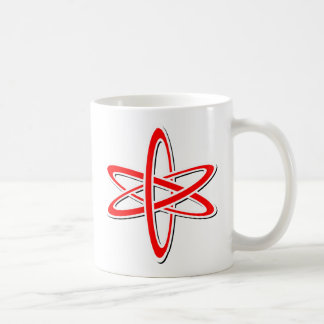 Atom- rött kaffemugg