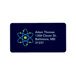 Atom Science Adressetikett