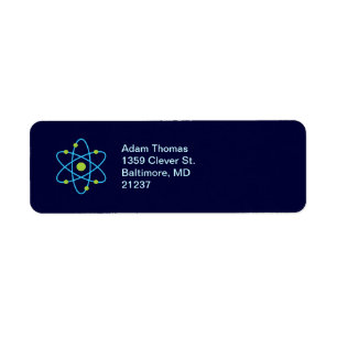 Atom Science Returadress Etikett
