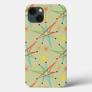 Atom- Starburst Retro mångfärgat mönster