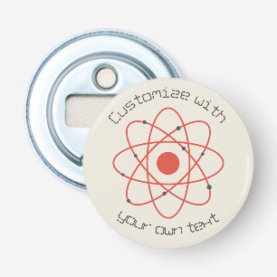 Atom Structure Science Anpassningsbar Text Flasköppnare