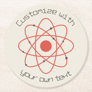 Atom Structure Science Anpassningsbar Text Underlägg Papper Rund