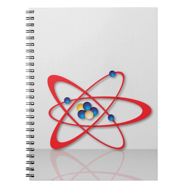Atom-symbol Anteckningsbok Med Spiral (Framsidan)