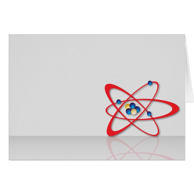 Atom-symbol Hälsningskort (Framsidan Horizontal)