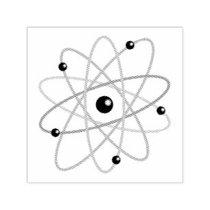Atom Symbol Science Regler Självfärgande Stämpel