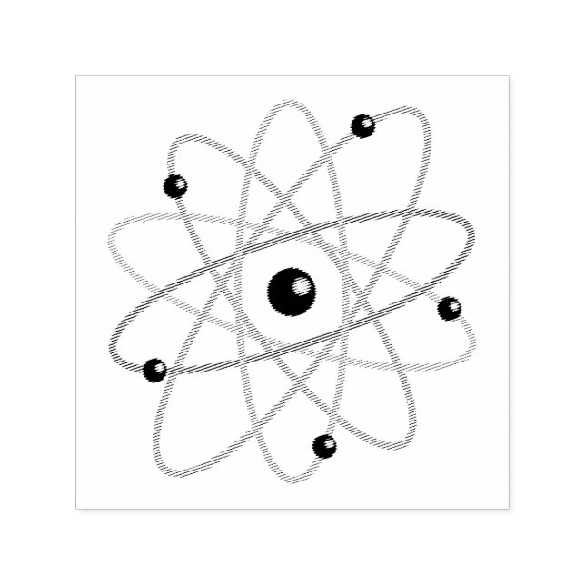 Atom Symbol | Science Regler Självfärgande Stämpel (Design)