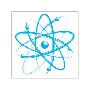 Atom Symbol Science Regler Självfärgande Stämpel
