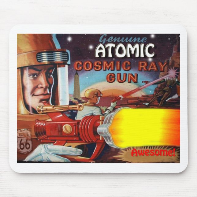 atom- vapen för utrymmemanstråle musmatta (Framsidan)