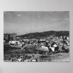Atom- WWII bombarderar fotoet av Hiroshima Poster