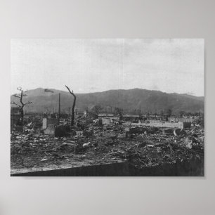 Atom- WWII bombarderar fotoet av Hiroshima Poster