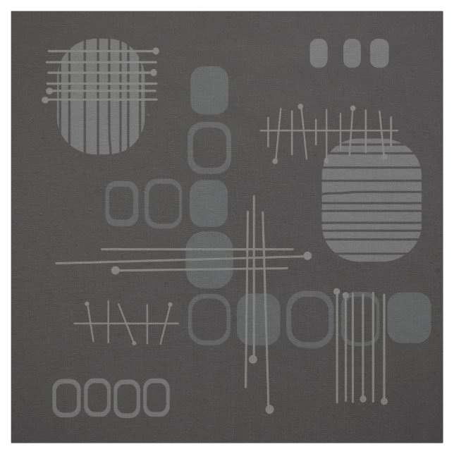 AtomAbstrakt Barkcloth Black Tyg (Provkarta)