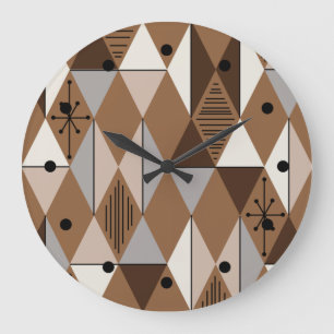Atomålder Art Diamonds Brown Stor Klocka