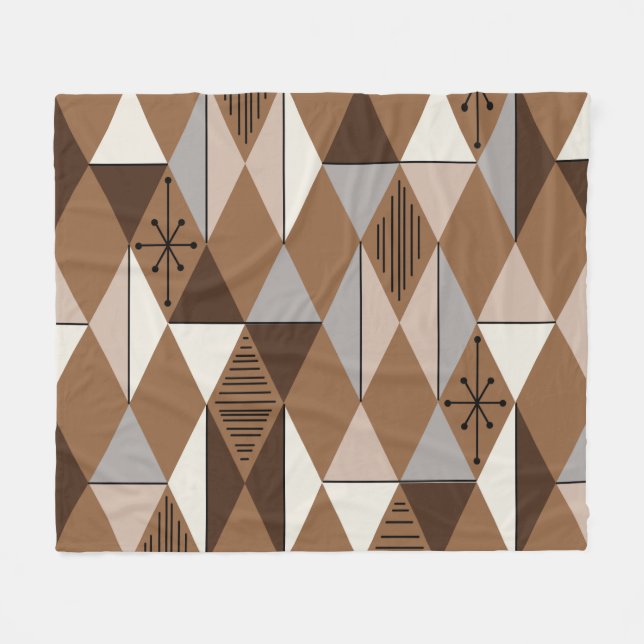Atomålder Art Diamonds Coffee Brown Fleecefilt (Framsidan (Horisontell))
