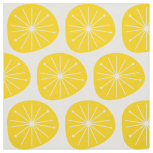 Atomålder Lemon-segment Starburst Skriv ut Tyg
