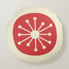 Atomåldern Midcentury Modern Söt Retro Minimalisti Rund Kudde