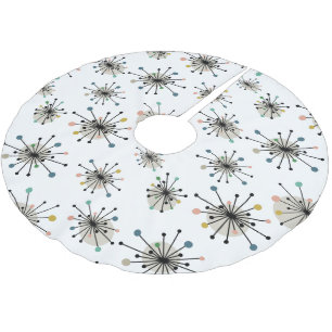 Atomåldern Starburst Mid Century Modern jul Julgransmatta Borstad Polyester