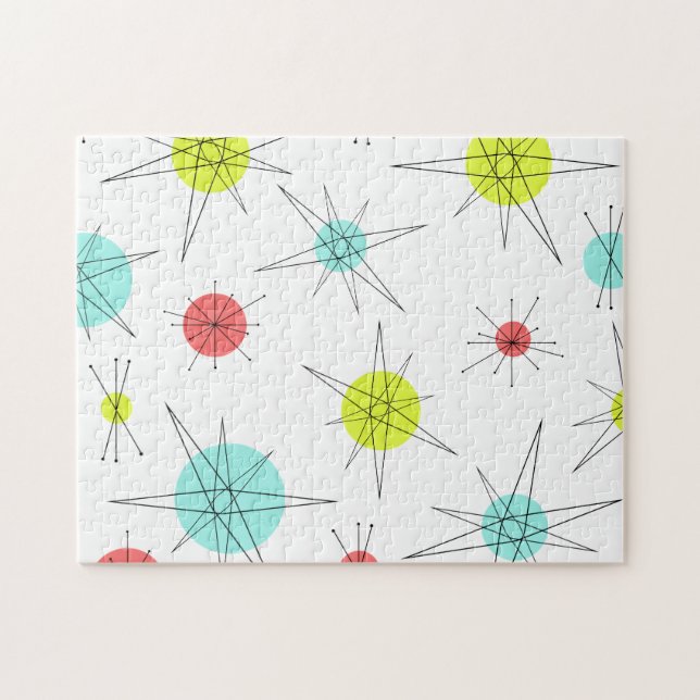 Atomålders färgade planeter pussel (Horisontell)