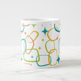 Atomålders Mid-Century Retro Glitter Kaffemugge Jumbo Mugg