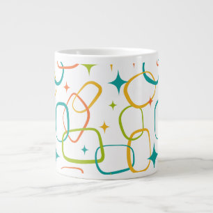 Atomålders Mid-Century Retro Glitter Kaffemugge Jumbo Mugg