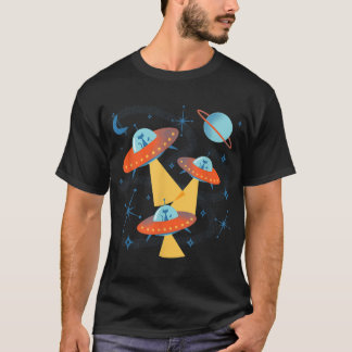 Atomålderskadets katter i Retro Flies Sauce T Shirt