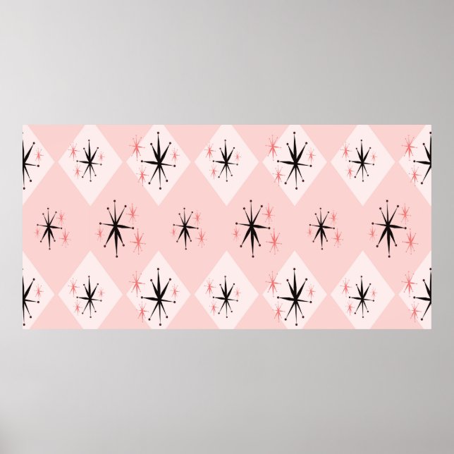 Atomålsstarten, sömlös mönster inspirerad av poster (Framsidan)