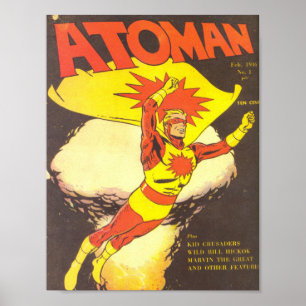Atoman vintagetecknader poster
