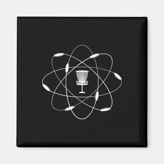 Atomär Disc Golf Golfande Golfspelare Sport Spel  Magnet (Framsidan)