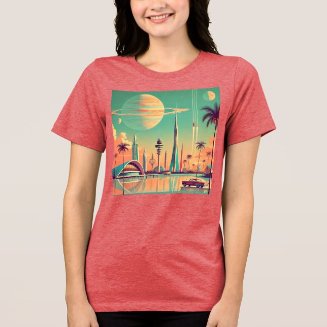 Atomär Futuristisk Nya Florida T Shirt (Framsida)