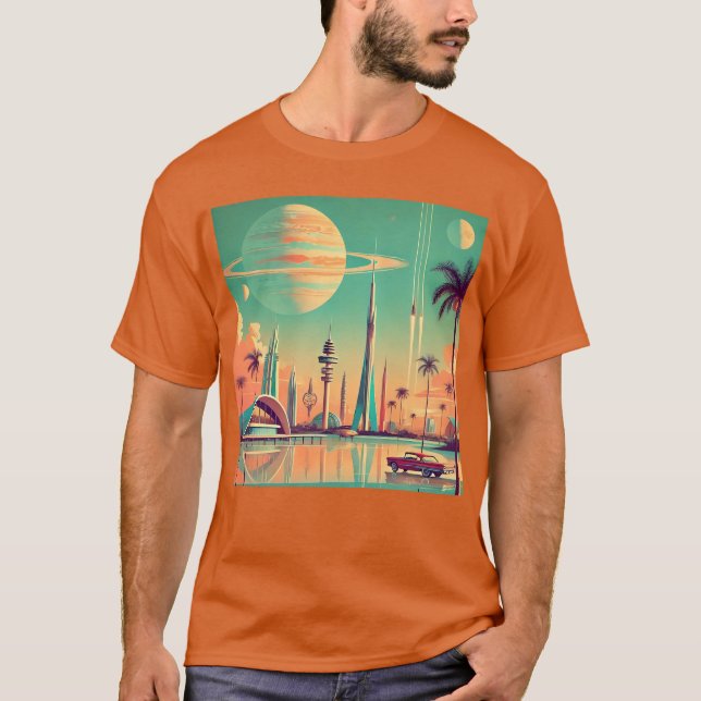 Atomär Futuristisk Nya Florida T Shirt (Framsida)