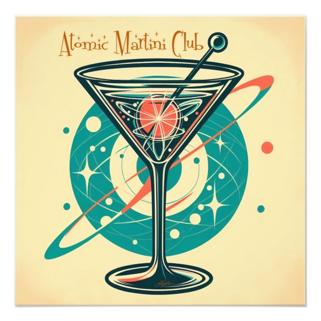 Atomär Martini Klubb Fototryck (Framsidan)