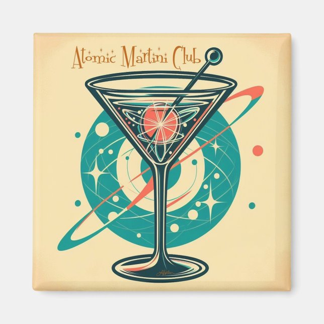 Atomär Martini Klubb Magnet (Framsidan)