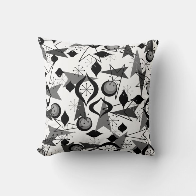 Atomära, femtio, polyester Dekorativ kudde 16 tum  (Framsida)