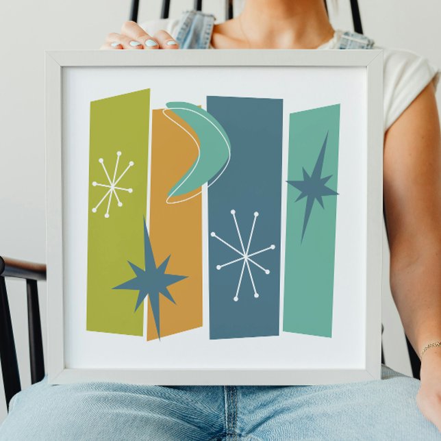 Atomära rektanglar Boomerang Stjärnexplosion Mitte Poster (Skapare uppladdad)