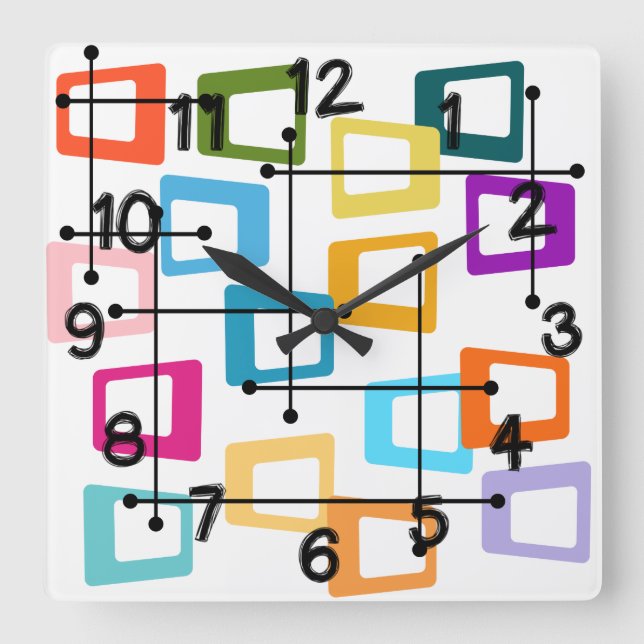 Atomårhundradets moderna fyrkantig klocka (Framsida)