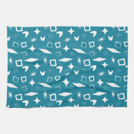 Atomårhundradets moderna Retro-blått i mellanligga Kökshandduk