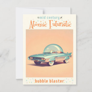 Atomatisk Futuristiska, Bubble Blaster Car Vykort