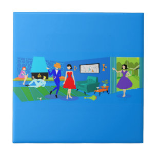 Atomatisk keramisk til av Party Vår Cocktail Kakelplatta