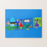 Atomatisk pussel av Party i Vår<br><div class="desc">Denna Atoma Vår Cocktail Party Puzzle är kitschistisk sofistikerad på sitt mest fantastiska sätt! 1960-talets minimalistiska konstdesign i stil präglas av ett modernt stenbrott i mitten av århundradet i en blå nyans som är perfekt koordinerad med den ljusa kobolten i resten av vardagsrummet. Man kan se en spektakulär syn på...</div>