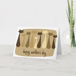 Atomatiskt Retro Cat Mors dag-kort i  Kort