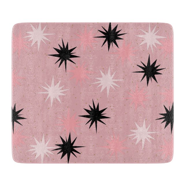 Atombaserade Rosor Starbursts Glass Clearboard Boa (Framsidan)