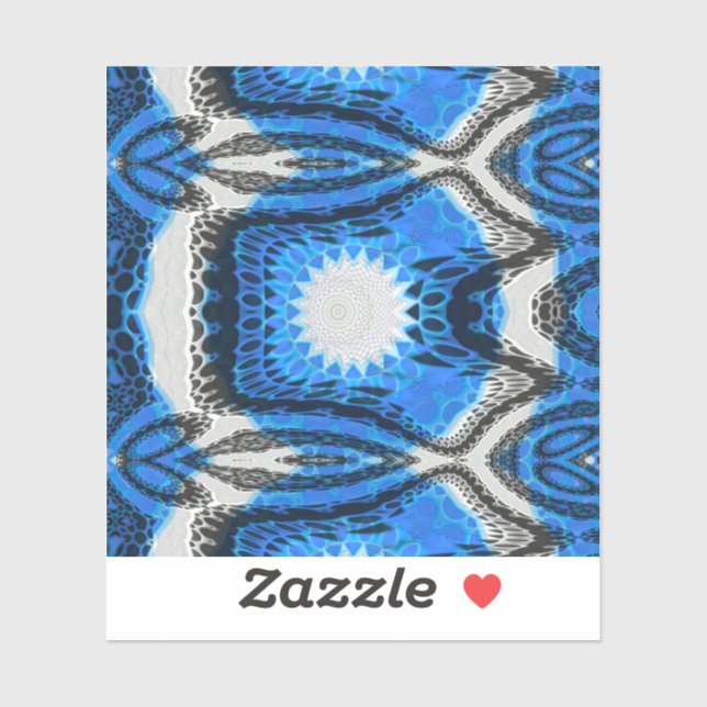 Atomblått Klistermärken (Ark)