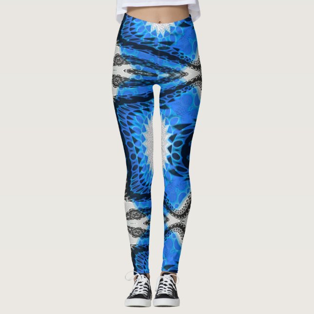 Atomblått Leggings (Framsida)